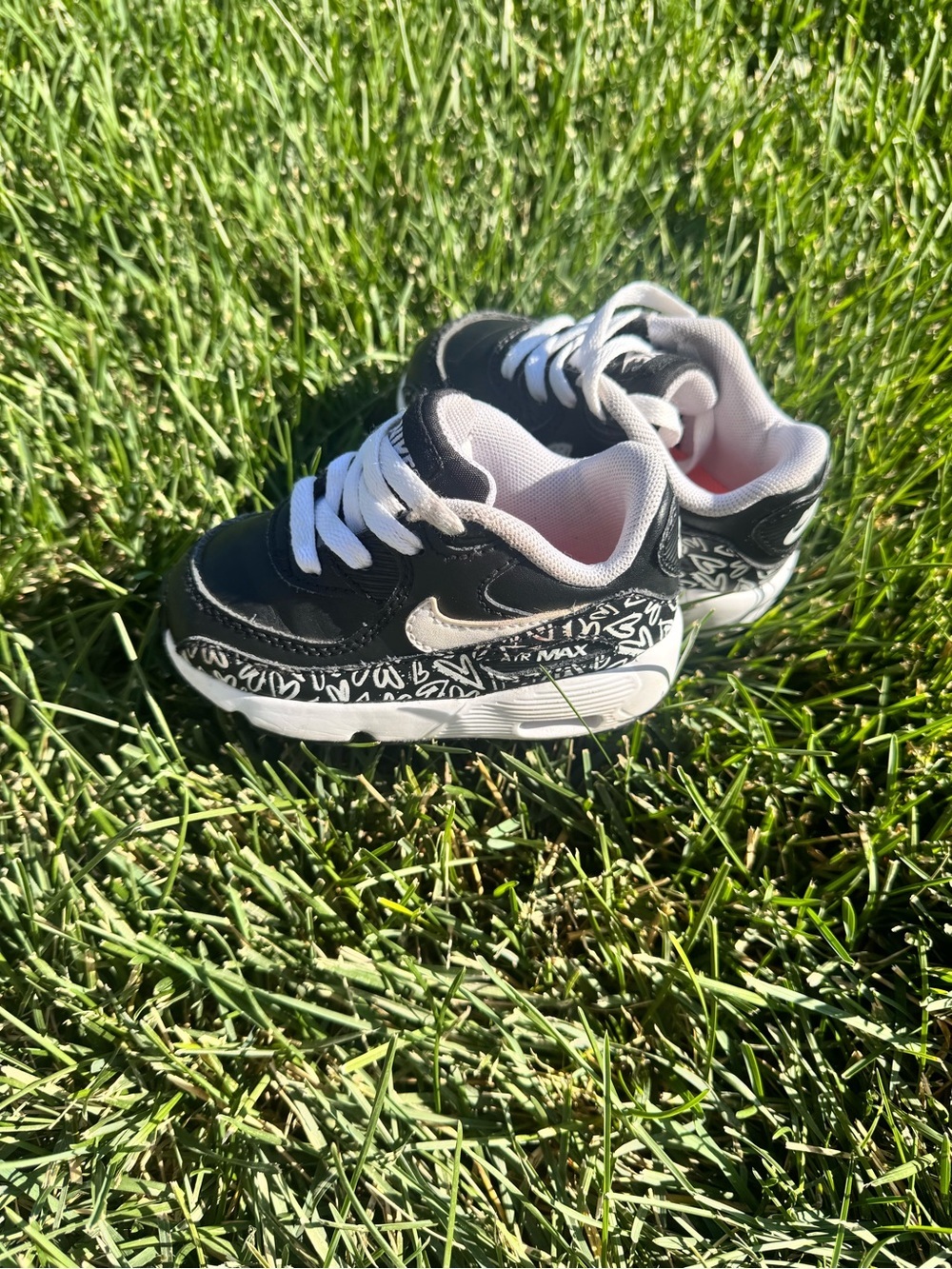 Nike Air Max 90 Heart Print Toddler Sneakers Size 5C